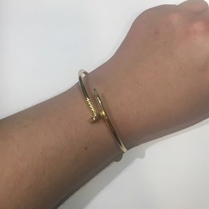 Gold Nail Bracelet / Bangle